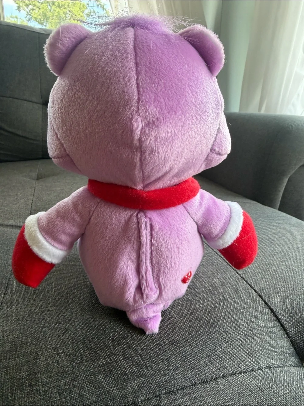 Care Bears Purple Plush Bear with Red Scarf and Mittens